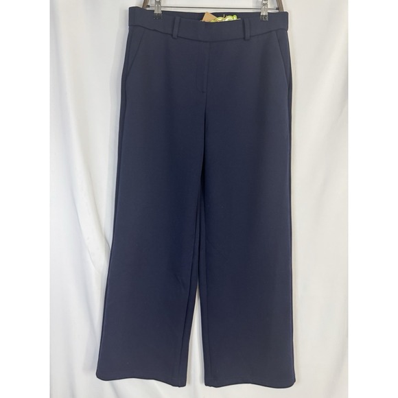 OGL Move Navy Wide Leg Pants NWT Size Large High Waist Stretch Work Casual - Picture 2 of 8